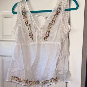 Elegant White Embroidered Blouse